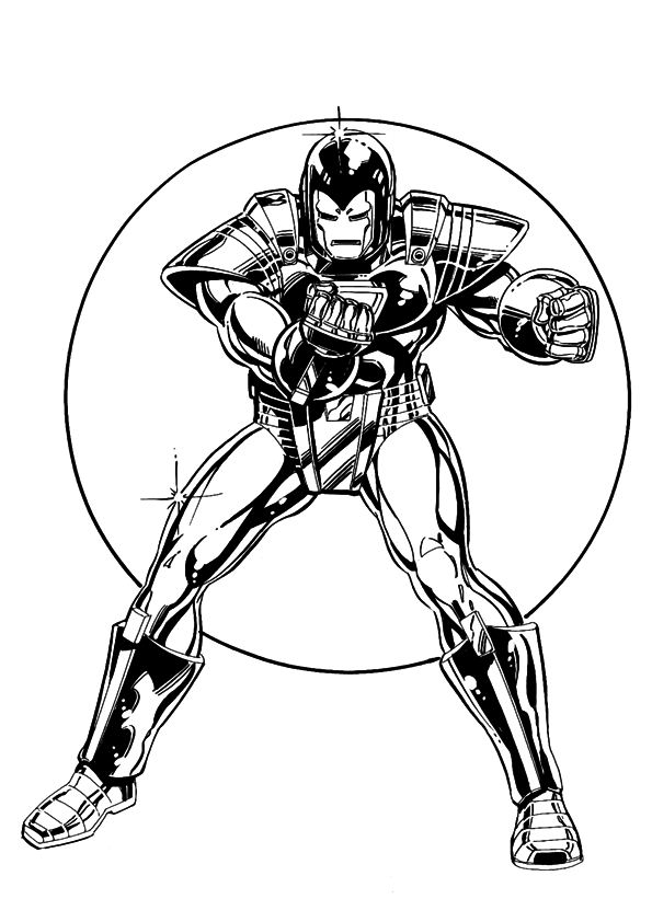 Plansa de colorat cu Iron Man 59 55